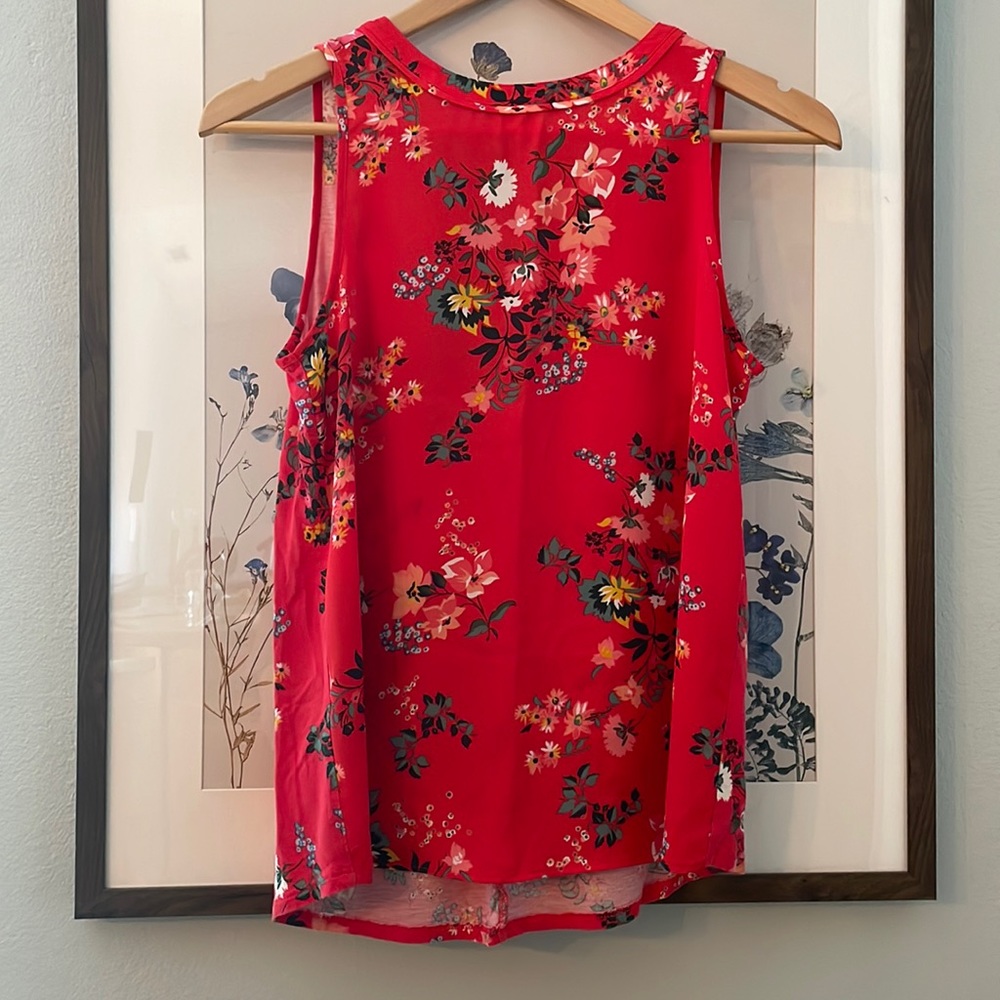 Loft, floral, sleeveless blouse, extra small
